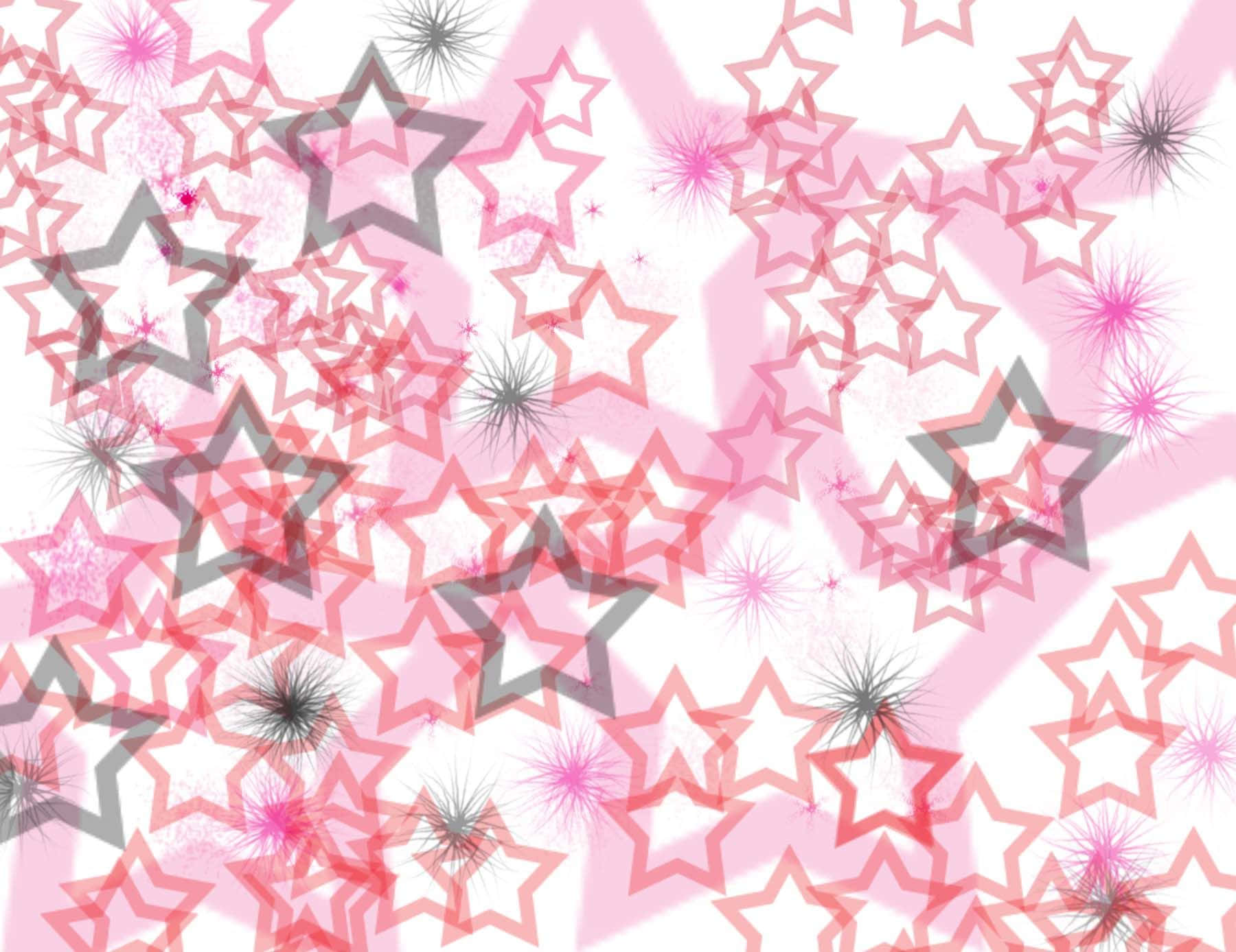 Pink Stars, gray stars, sparkling bursts, HD Desktop Wallpaper