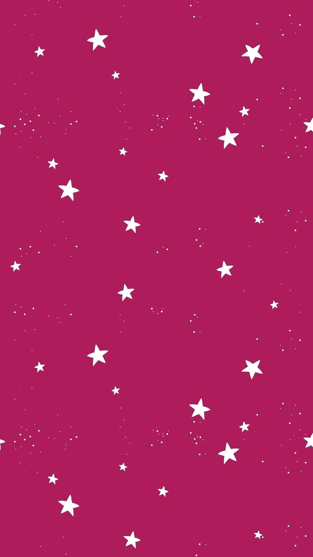 Pink Stars, magenta background, white stars, Full HD Phone Wallpaper