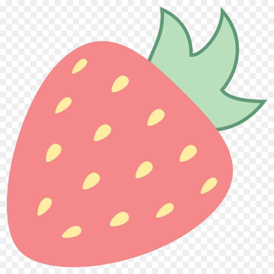 Pink Strawberry, cartoon illustration, pink body, SD Desktop Wallpaper