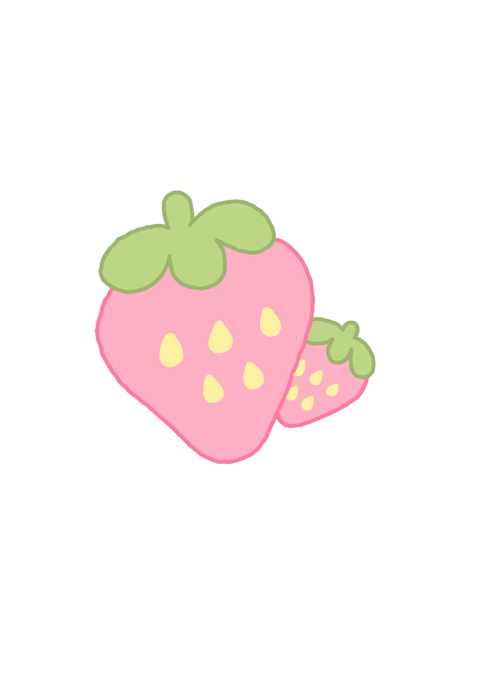 Pink Strawberry, cartoon strawberries, pink bodies, HD Phone Wallpaper