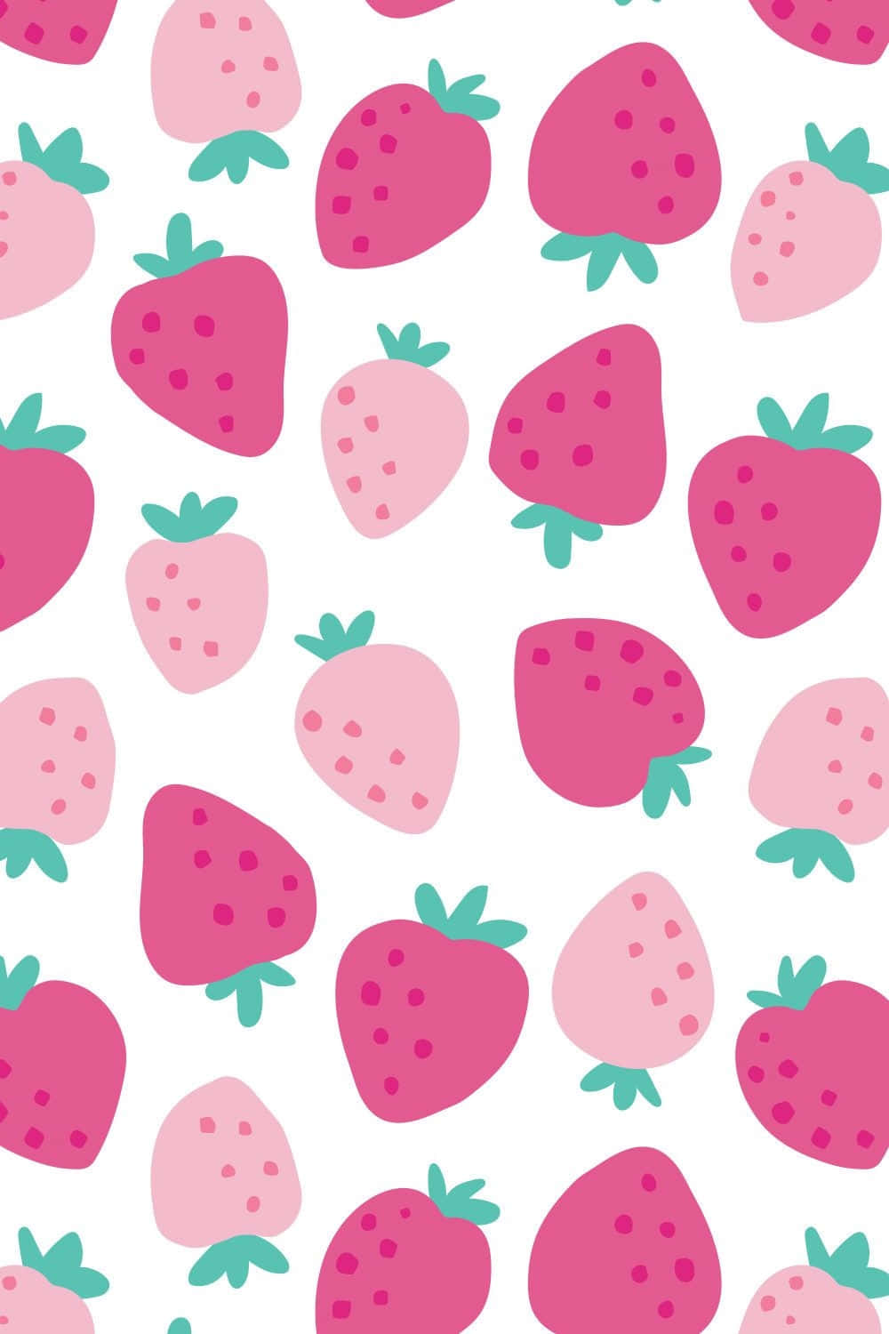 Pink Strawberry, pink, magenta, HD Phone Wallpaper