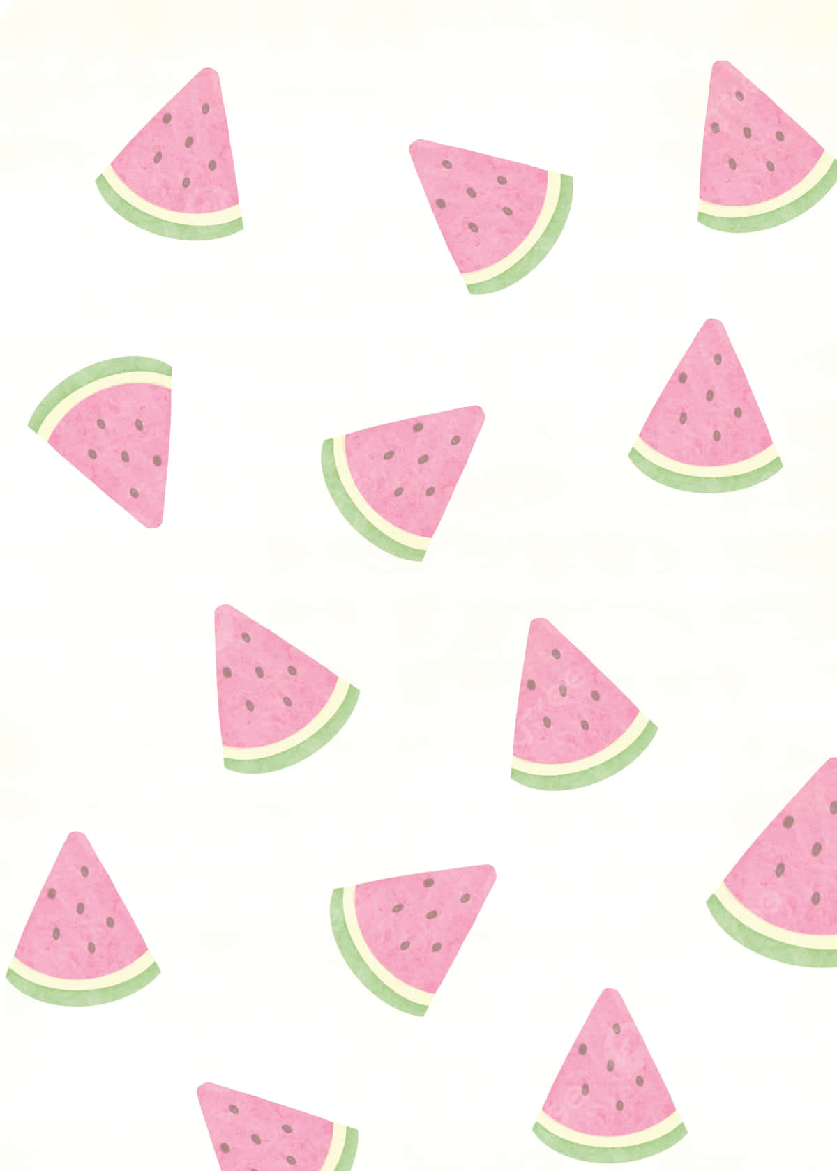 pink watermelon slices, green rinds, soft cream background, HD Phone Wallpaper