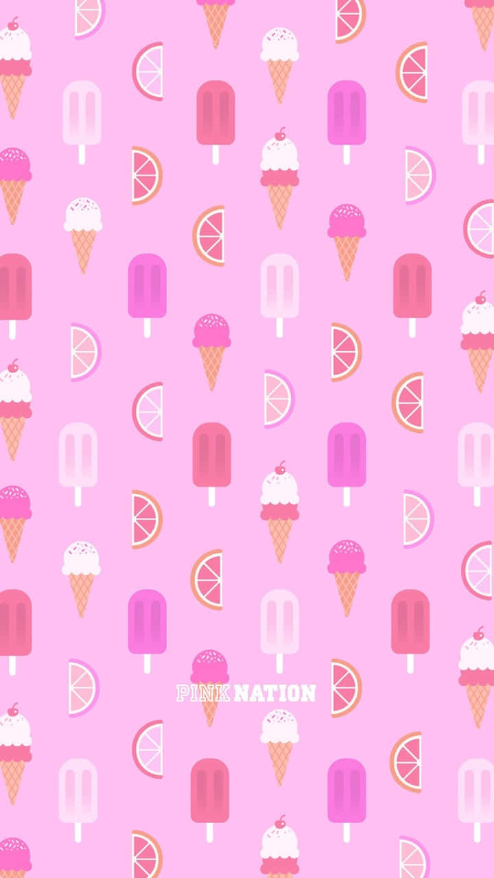 pink summer, ice cream cones, popsicles, HD Phone Wallpaper