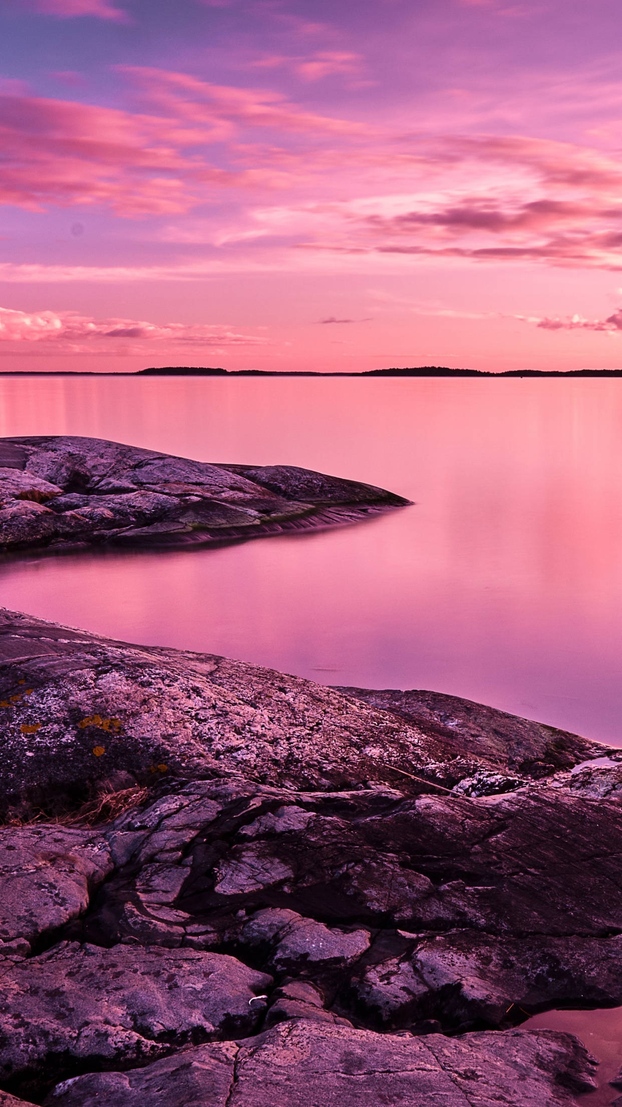Pink Sunset iPhone, pink hues, purple sunset hues, Full HD Phone Wallpaper