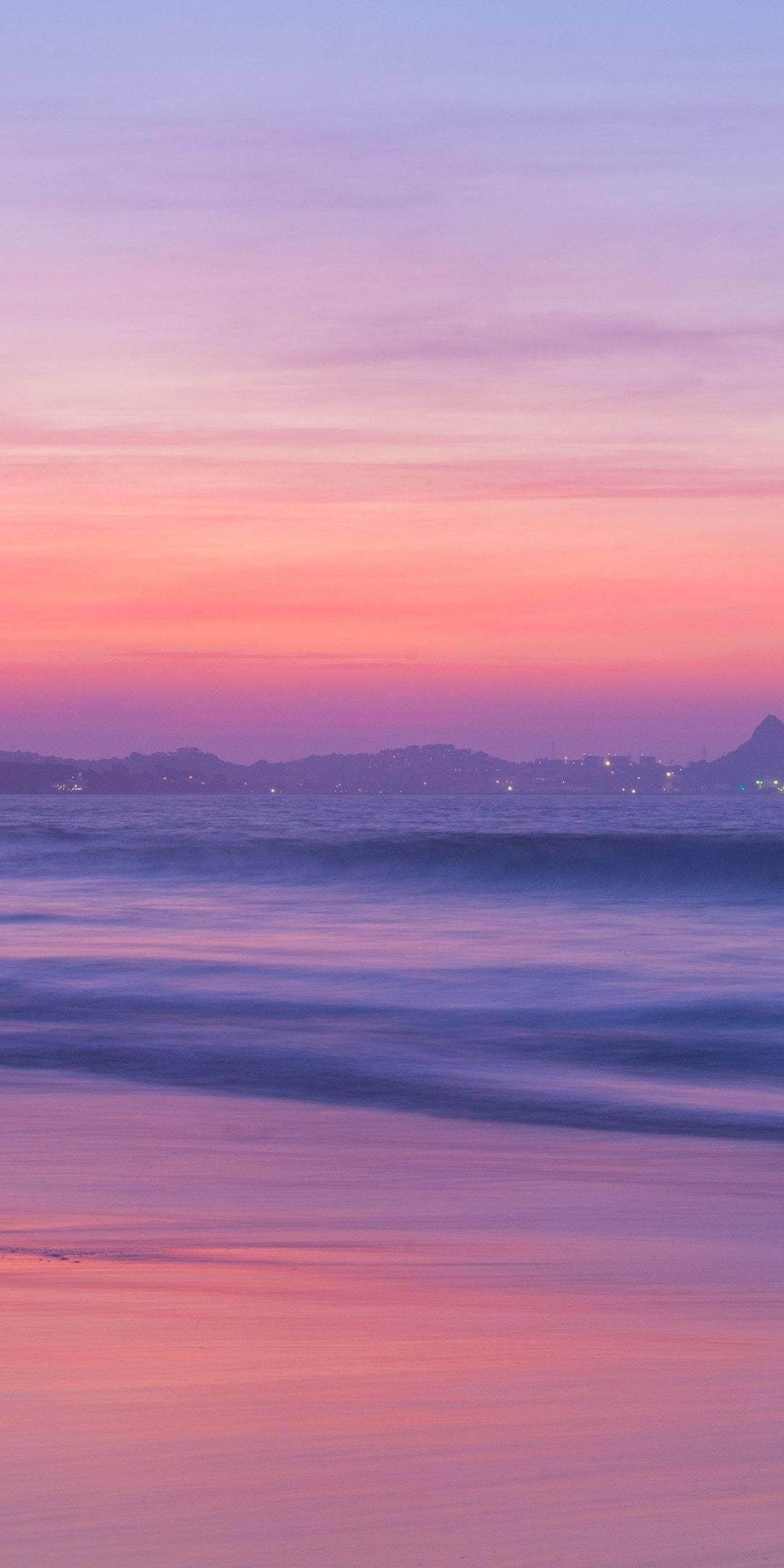 pink sky, pastel sky, twilight, Full HD Phone Wallpaper