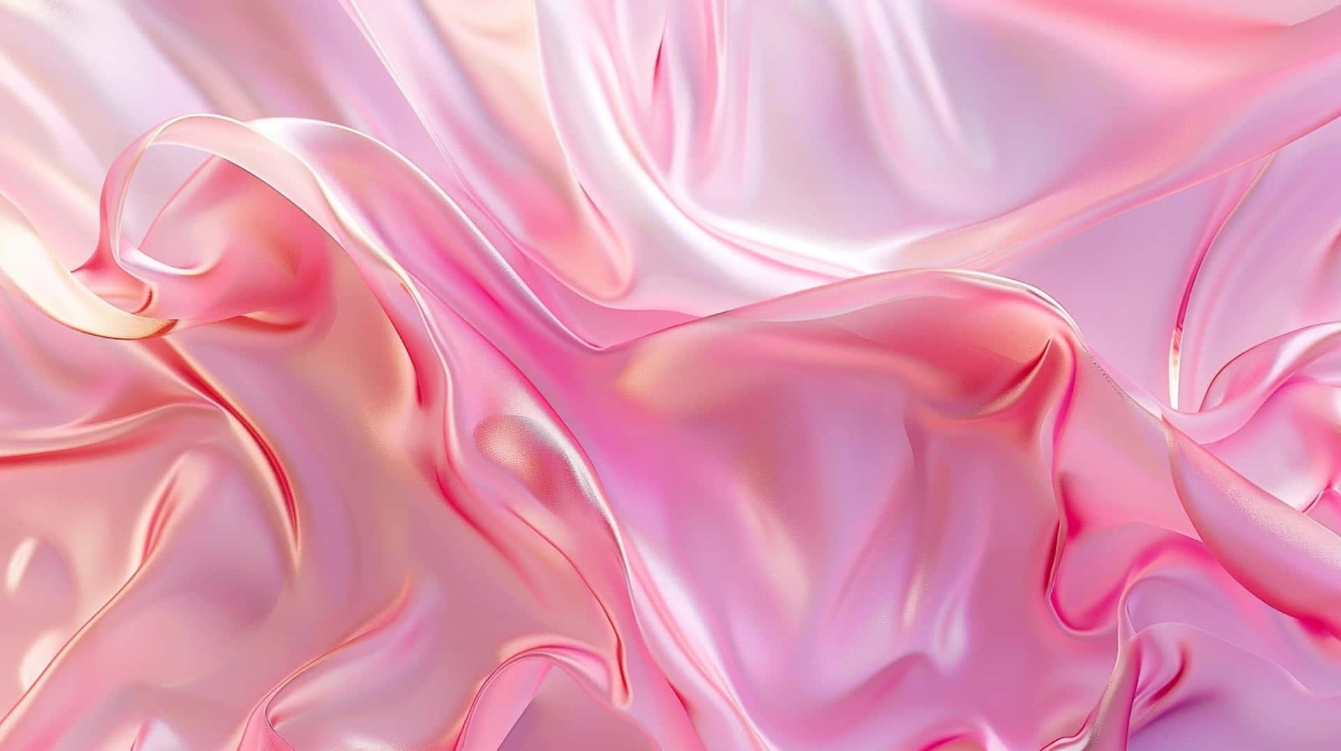 pink satin, soft folds, shimmering highlights, Full HD Desktop Wallpaper