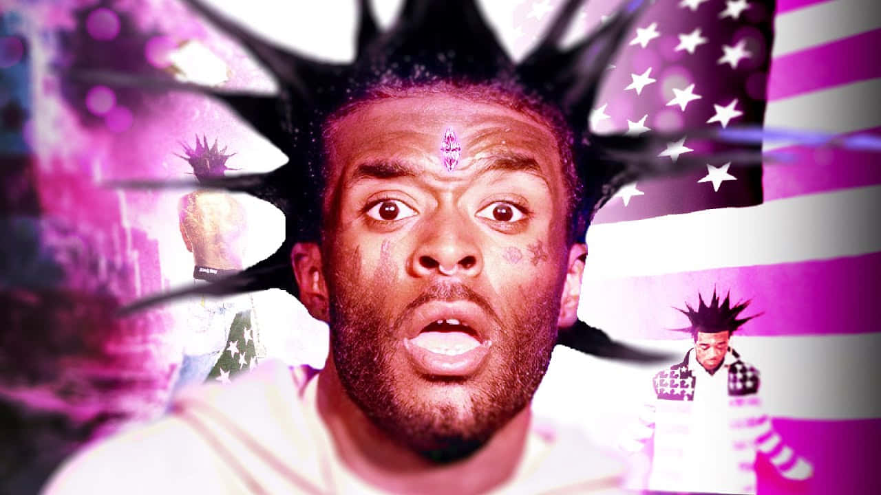 Pink Tape, spiky hair, star tattoos, HD Desktop Wallpaper