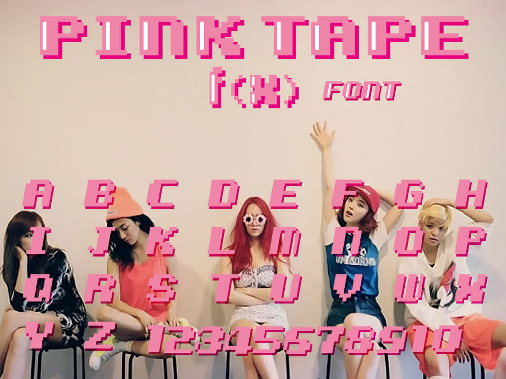 Pink Tape, fx font, pixelated font display, SD Desktop Wallpaper