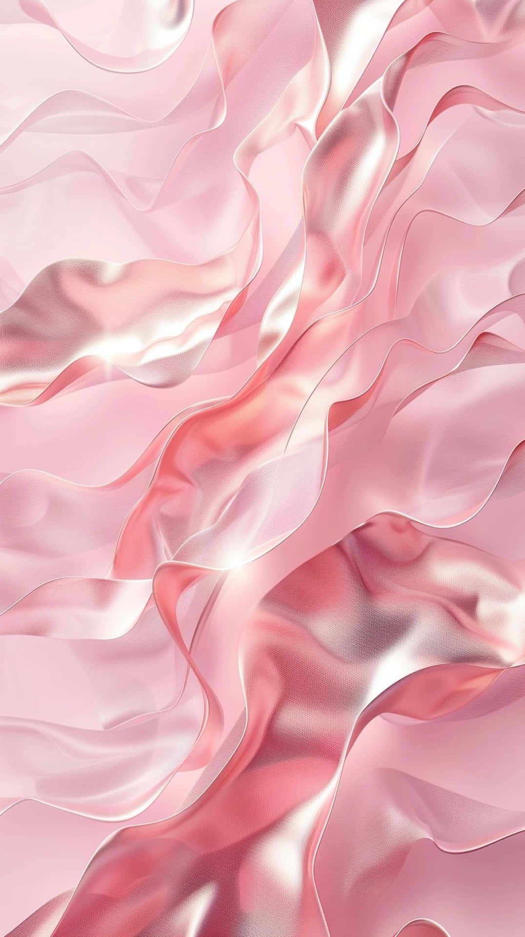 pink satin, waves texture, soft ripples, Full HD Phone Wallpaper