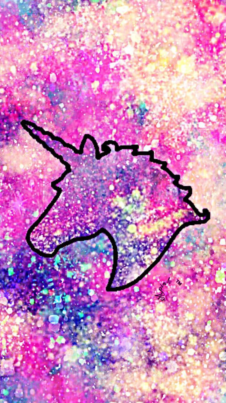 pastel unicorn, unicorn head, glittery cosmic background, HD Phone Wallpaper