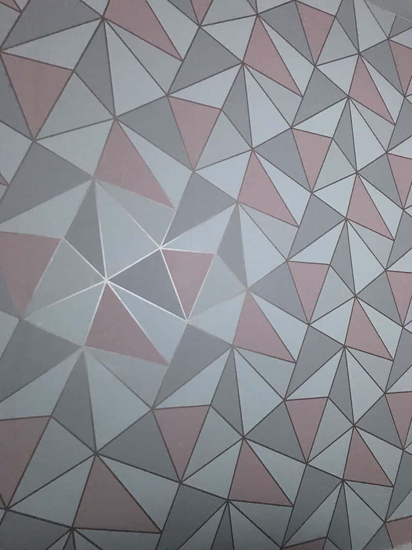 pink, grey, geometric wall, SD Phone Wallpaper