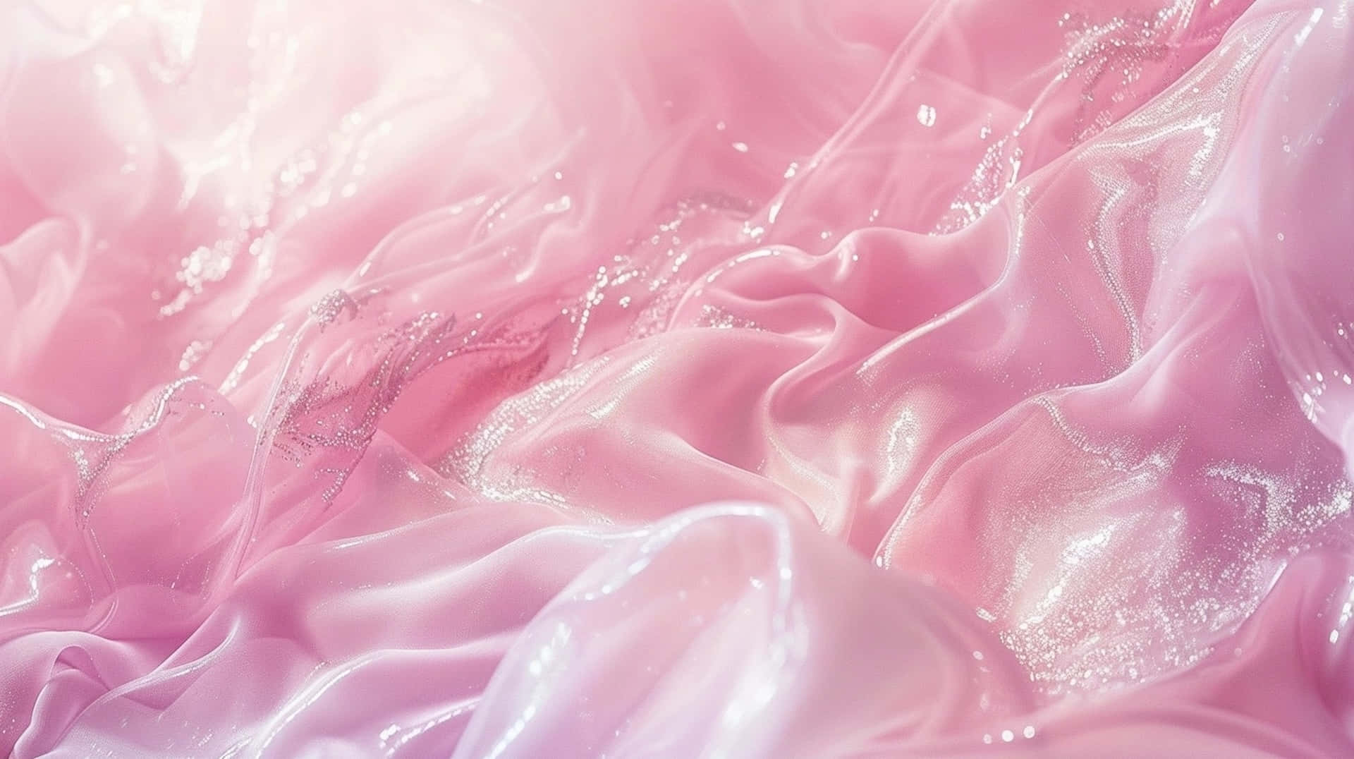 pink satin fabric, gentle waves, sparkling glitter accents, Full HD Desktop Wallpaper