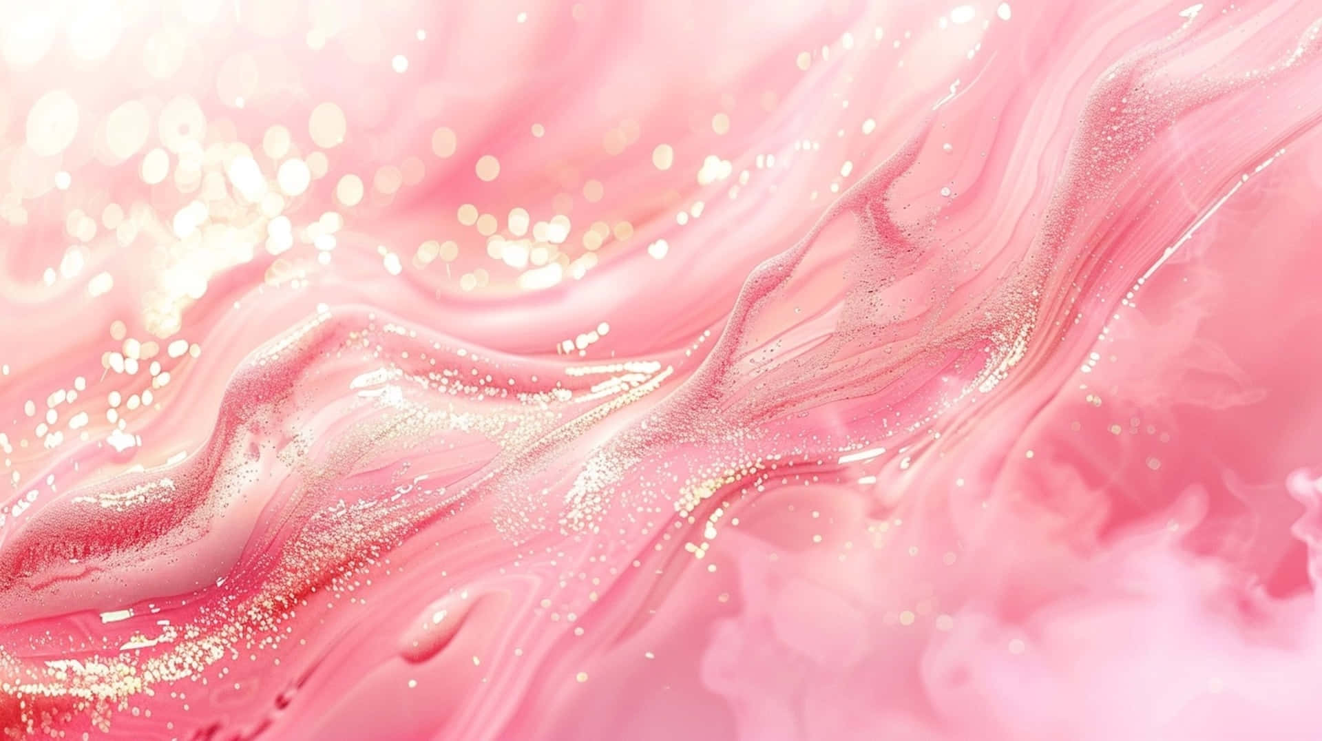 pink, gold, abstract liquid, Full HD Desktop Wallpaper