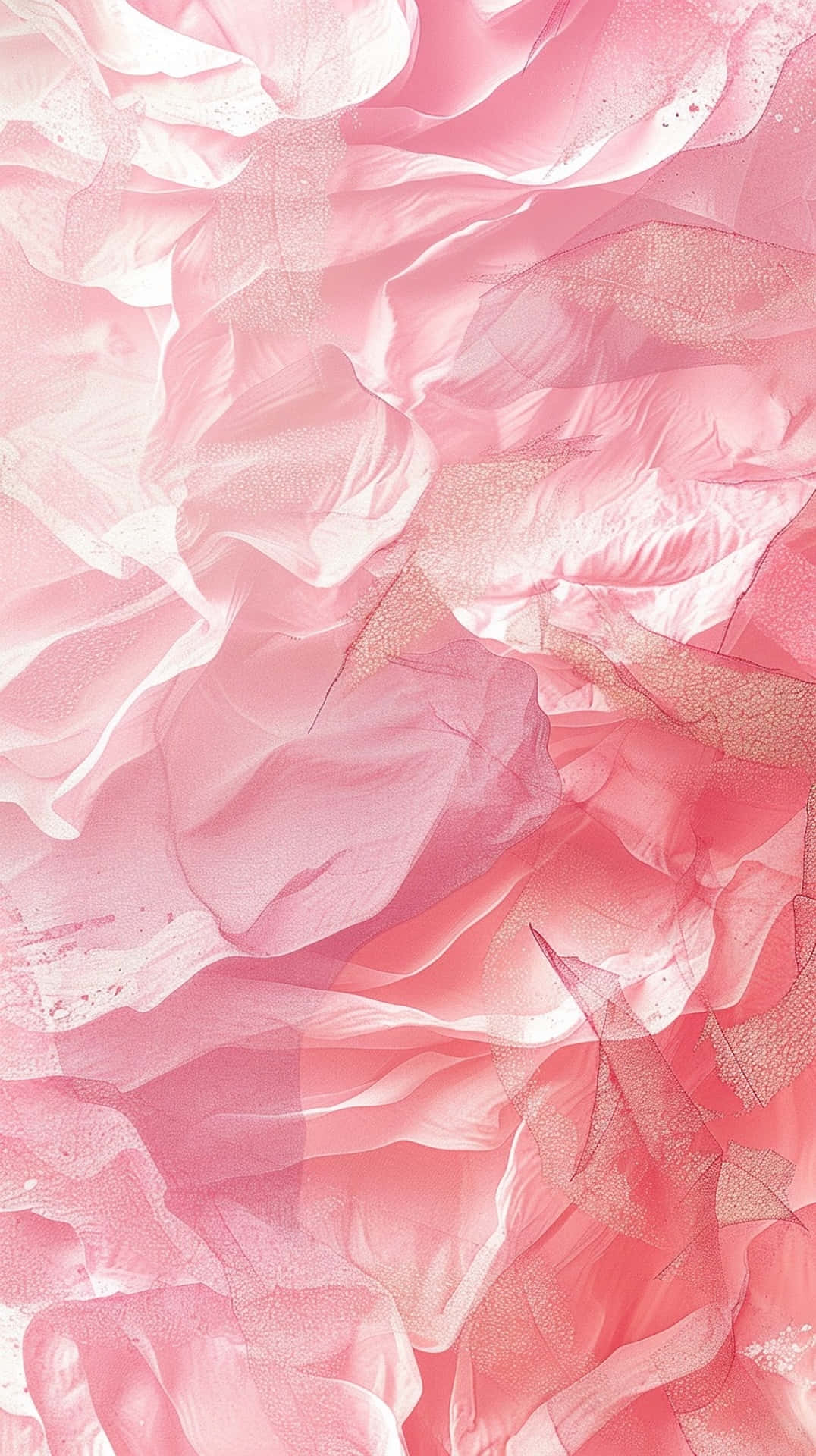 abstract pink fabric waves, soft pink translucent fabric, gentle folds, Full HD Phone Wallpaper