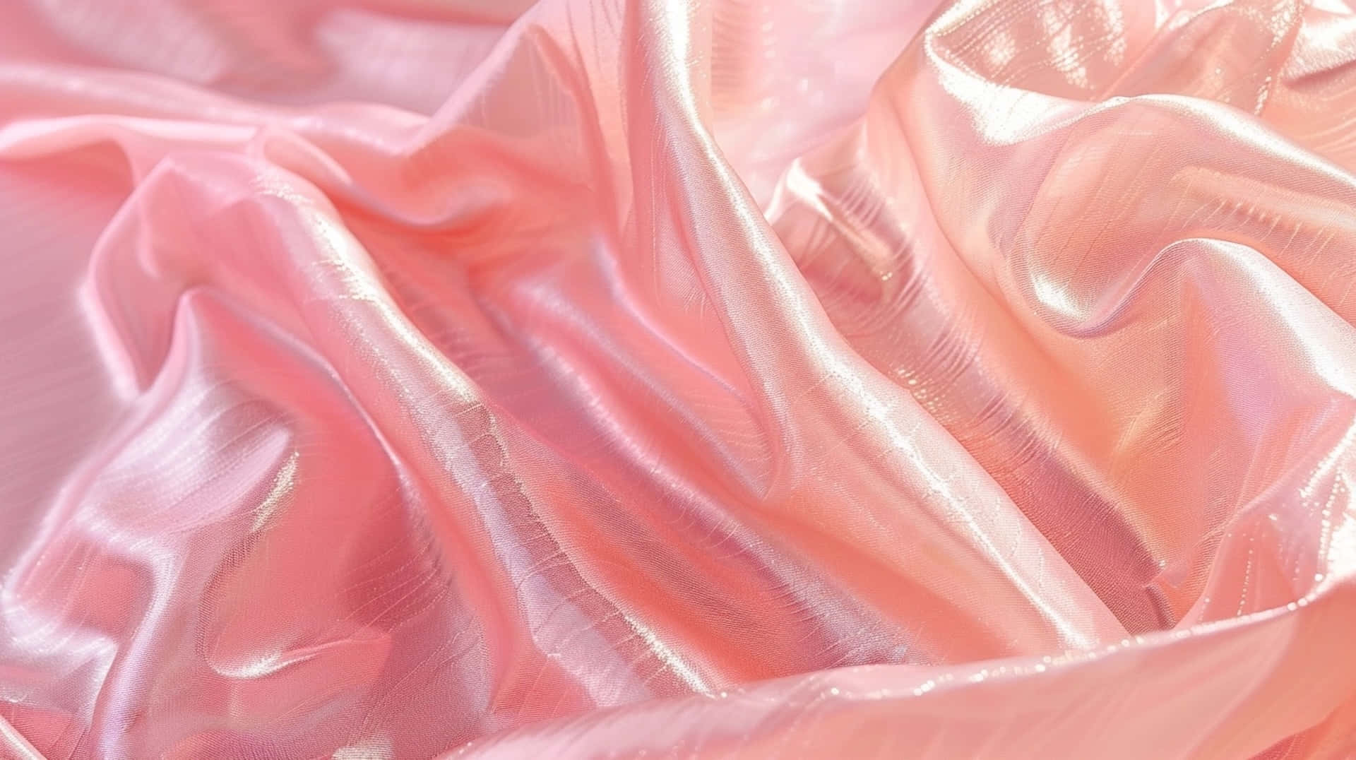 pink satin fabric, gentle folds, shimmering highlights, Full HD Desktop Wallpaper
