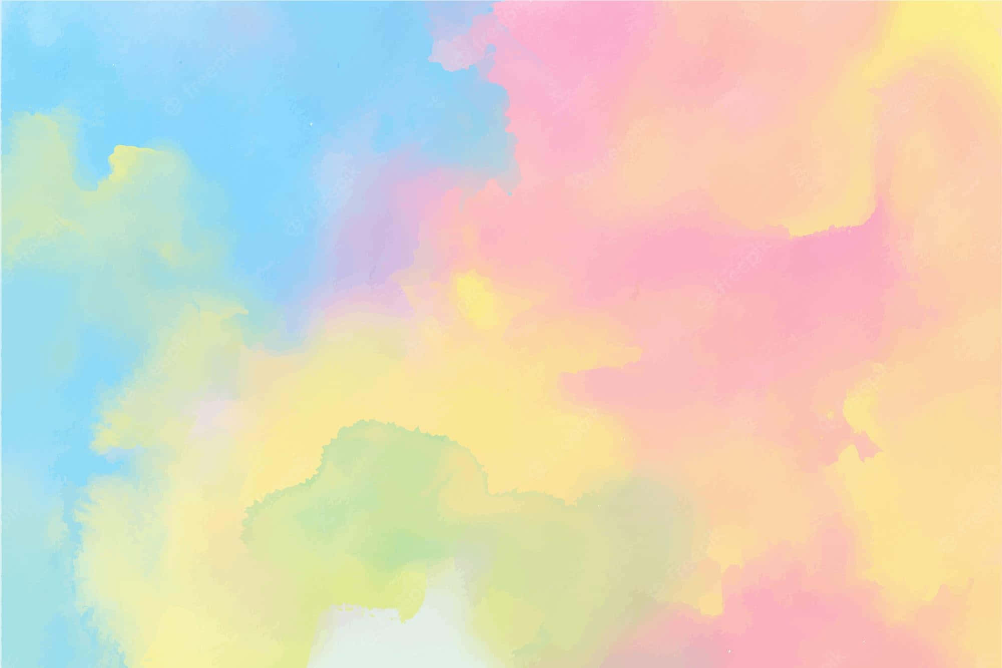 pastel watercolor washes, dreamy blues, pinks, Full HD Desktop Wallpaper