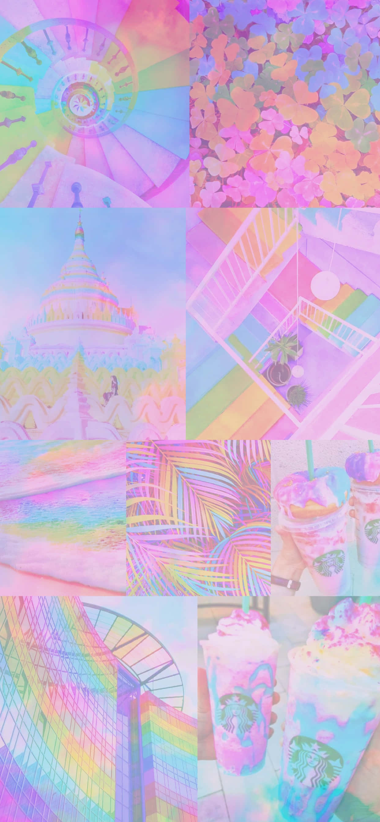 pink, yellow, blue, 2K Phone Wallpaper