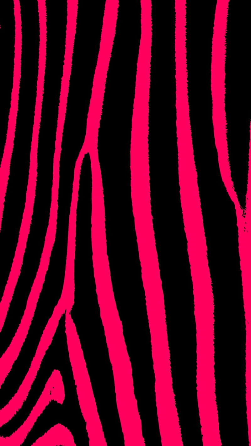 pink zebra, pink and black zebra print, textured brushstroke edges, HD Phone Wallpaper