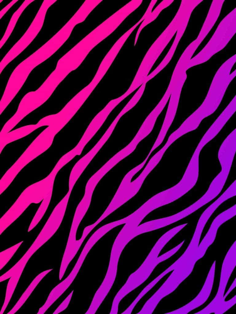 pink zebra, zebra print pattern, purple stripes, SD Phone Wallpaper