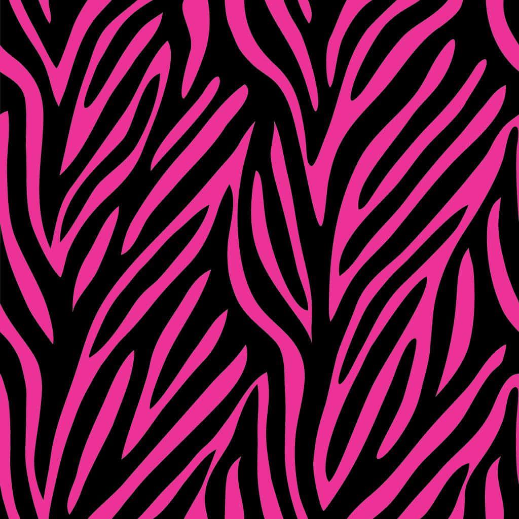 pink zebra stripes, black background, bold graphic pattern, SD Desktop Wallpaper