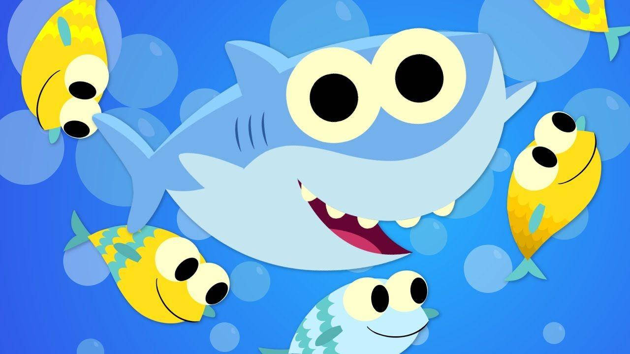 Pinkfong Baby Shark, smiling fish, yellow fish, HD Desktop Wallpaper