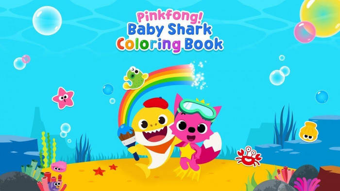 Pinkfong Baby Shark, Baby Shark, rainbow, SD Desktop Wallpaper