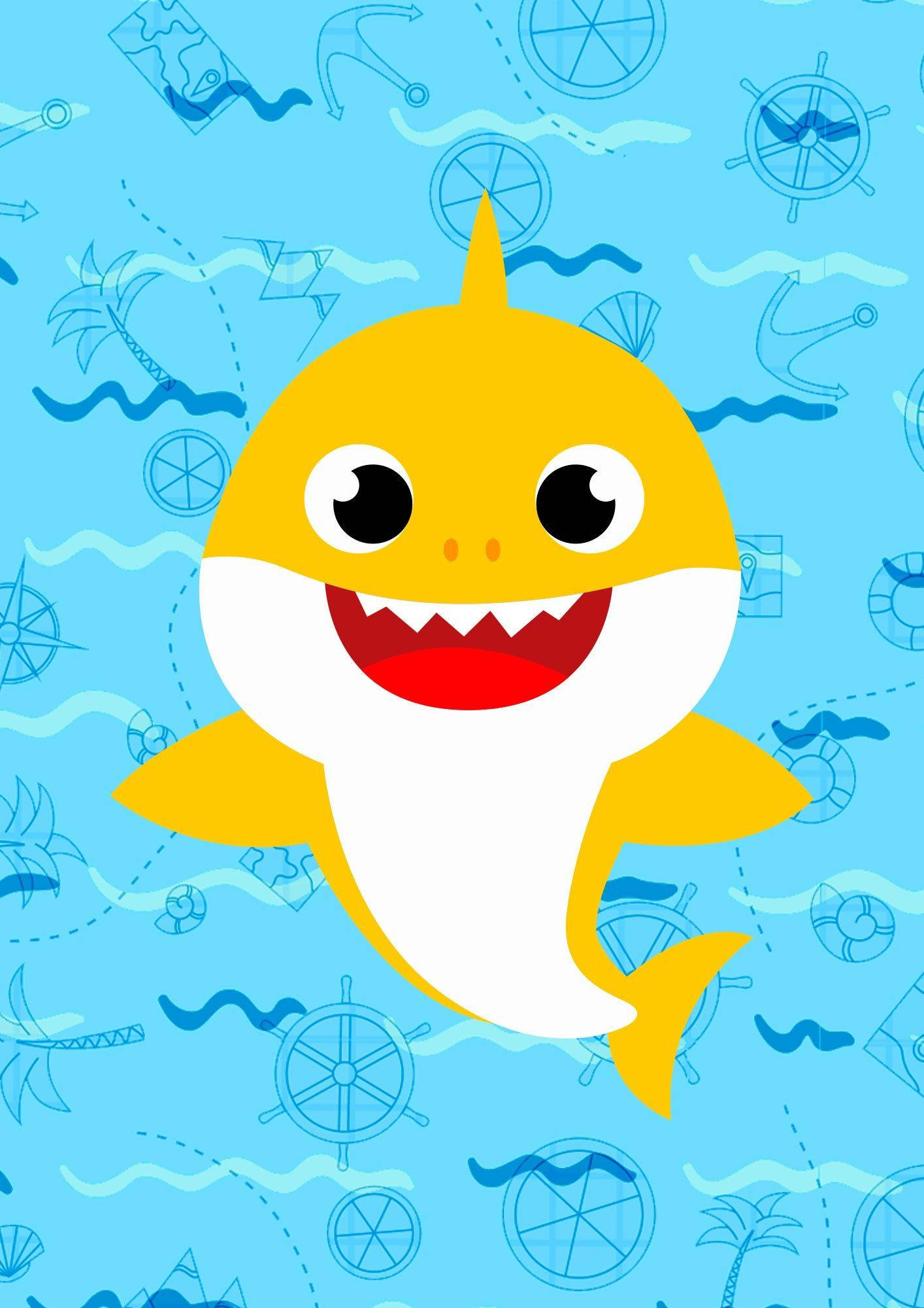 Pinkfong Baby Shark, yellow, big eyes, Full HD Phone Wallpaper