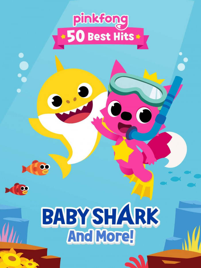 Pinkfong Baby Shark, yellow shark, pink fox, SD Phone Wallpaper