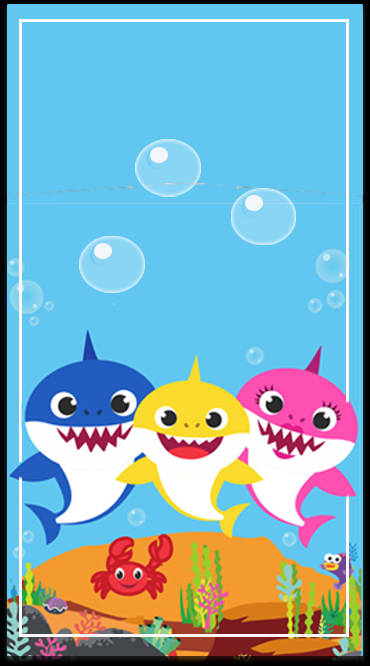 Pinkfong Baby Shark, family, underwater, SD Phone Wallpaper