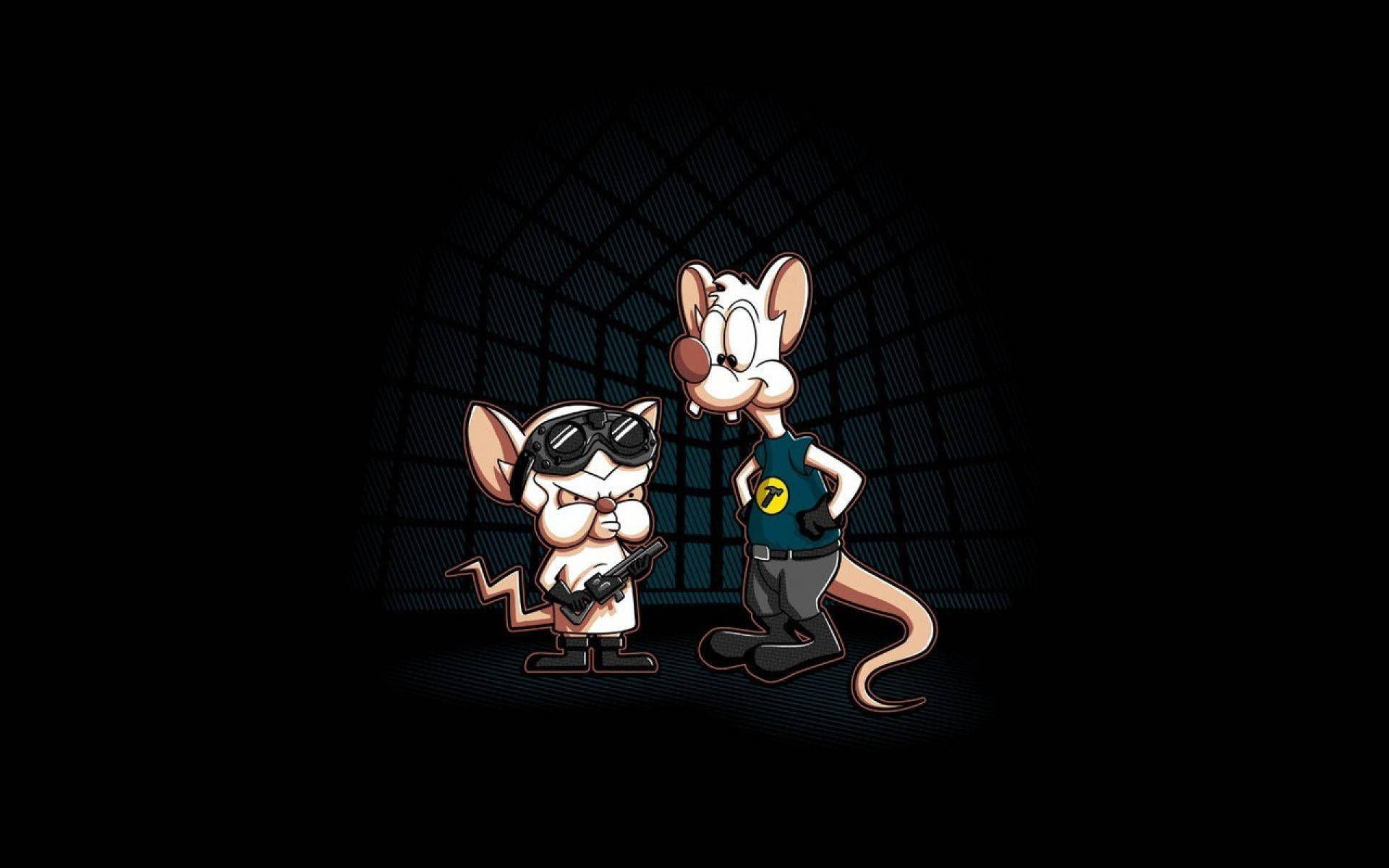 Pinky And The Brain, goggles, weapon, Full HD Desktop Wallpaper