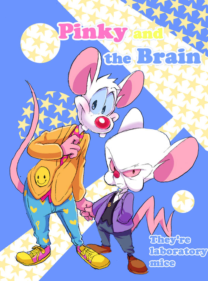 Pinky And The Brain, blue stars, colorful outfits, SD Phone Wallpaper