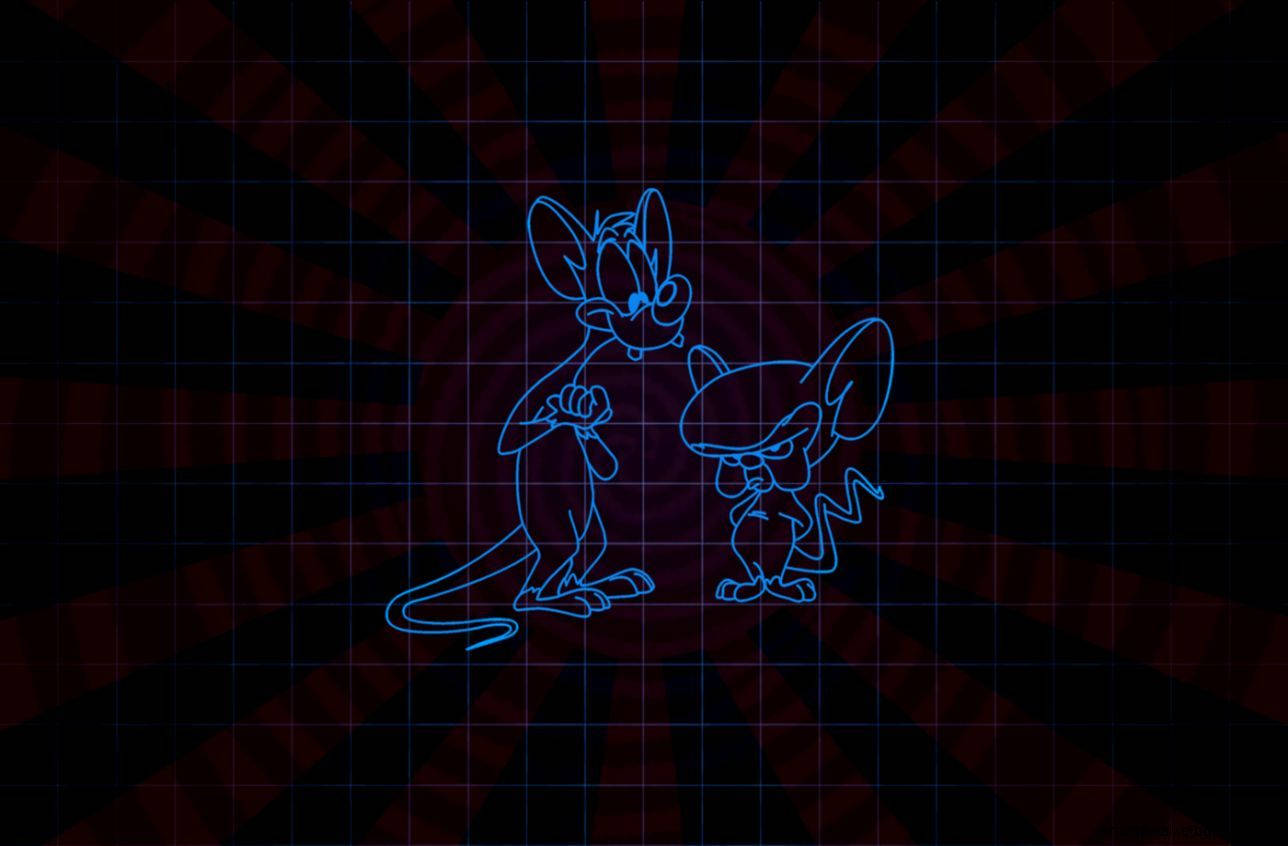 Pinky And The Brain, dark blue, glowing blue, HD Desktop Wallpaper