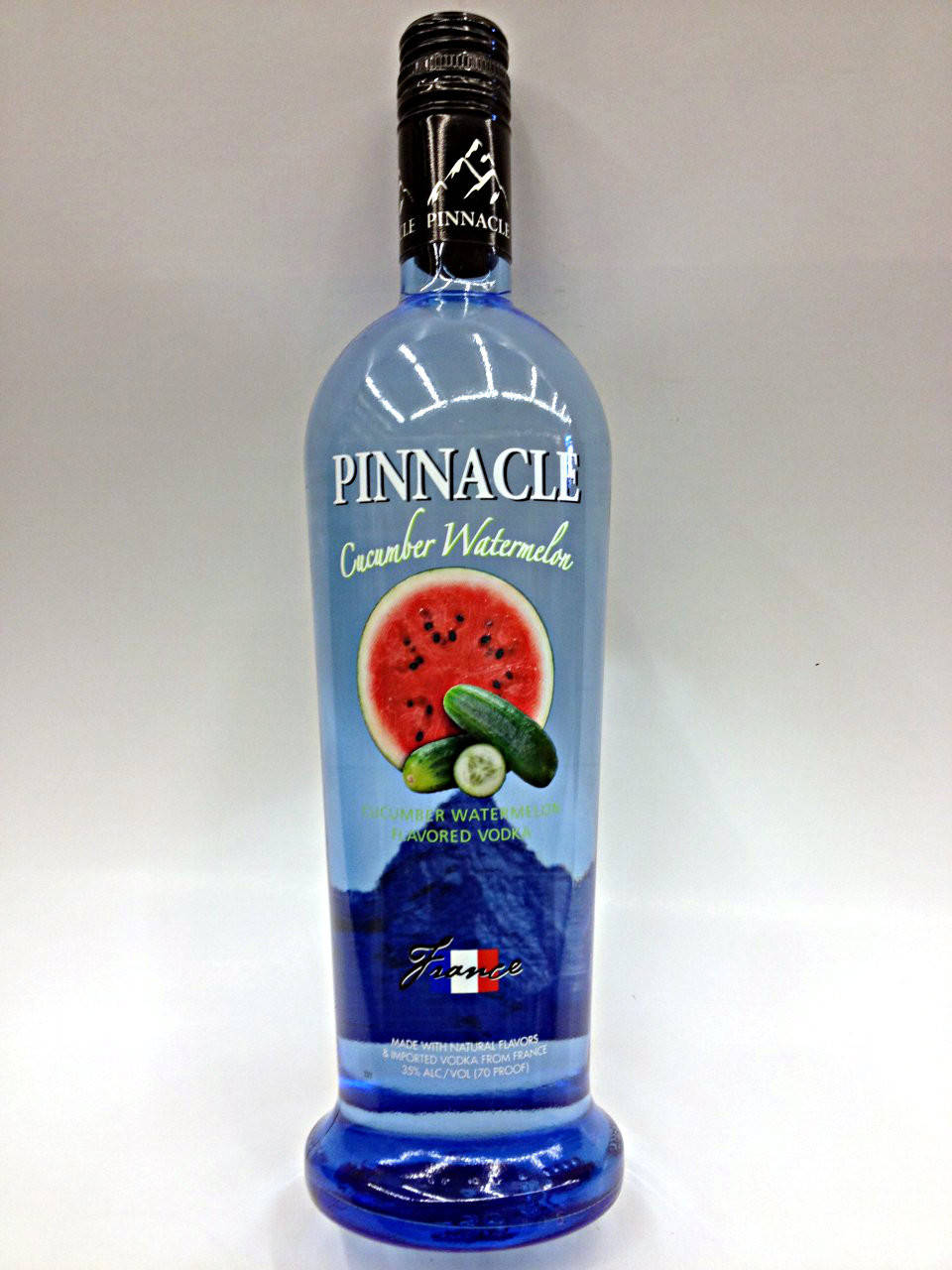 Pinnacle Cucumber Watermelon, blue glass bottle, white background, HD Phone Wallpaper