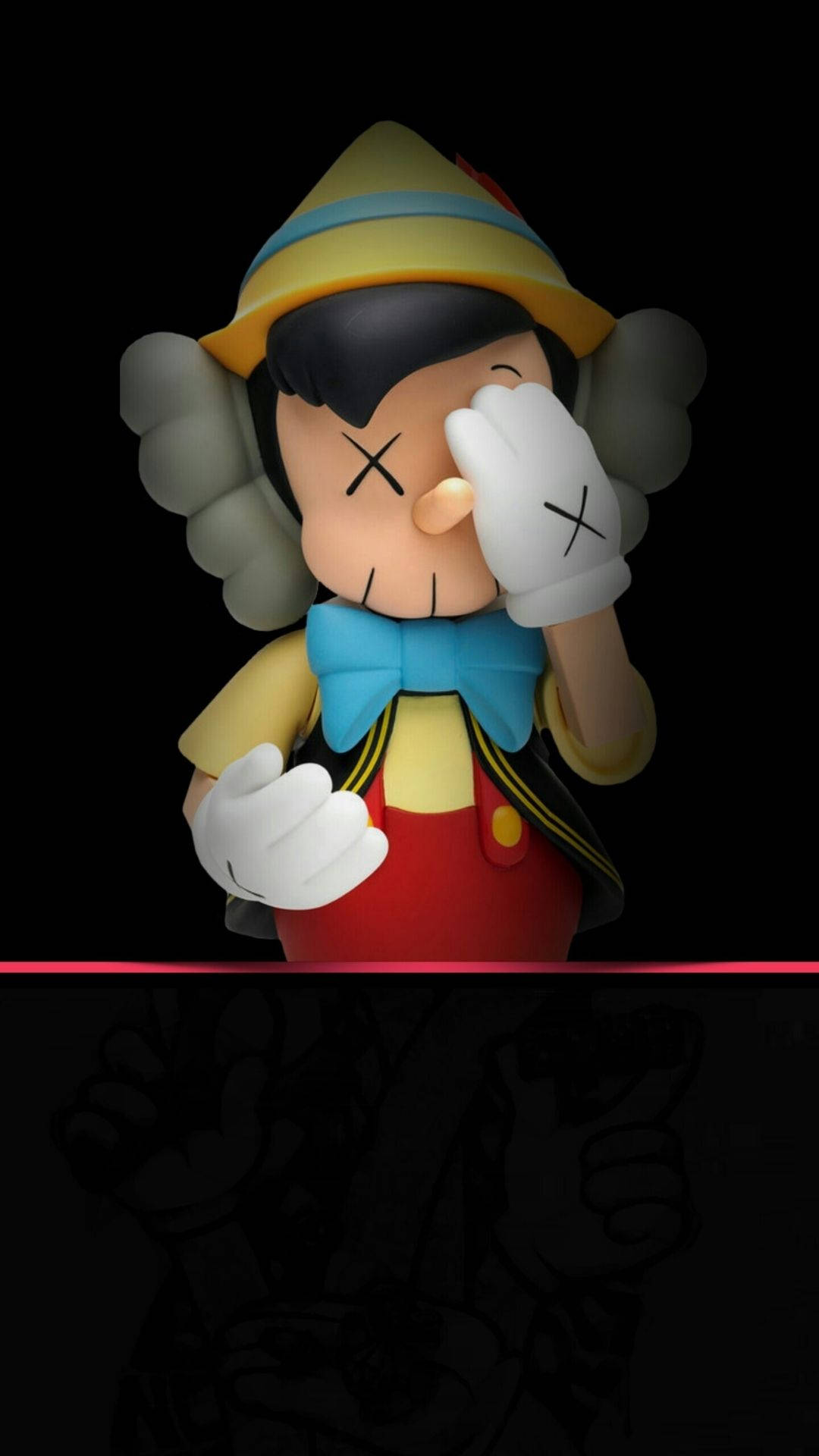 Pinocchio, X eyes, blue bowtie, Full HD Phone Wallpaper