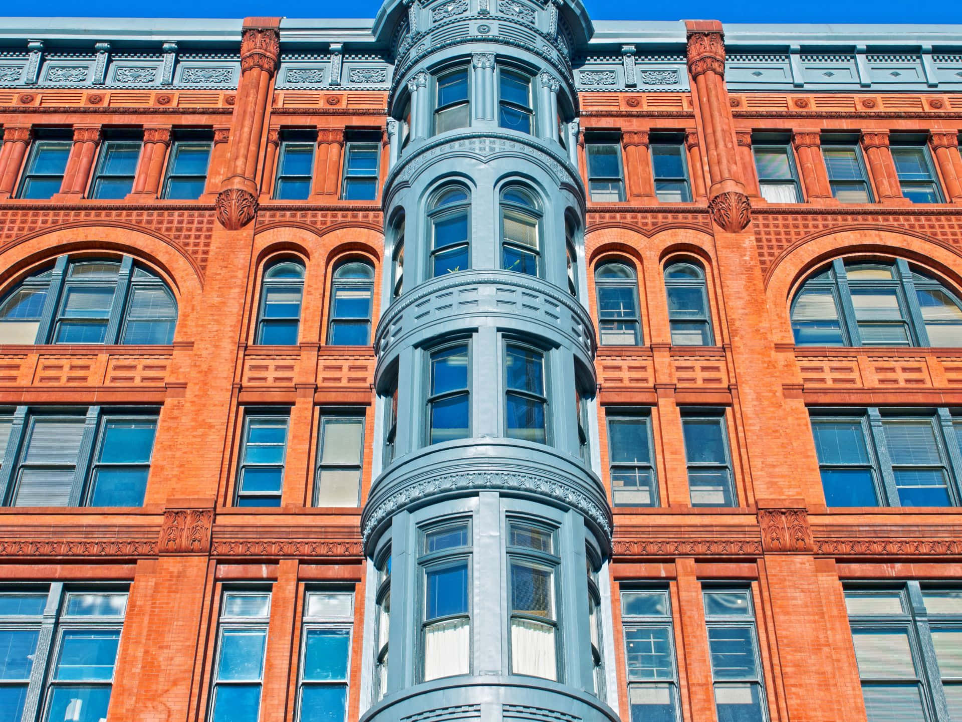 Pioneer Square, Seattle, red brick building, Full HD Desktop Wallpaper