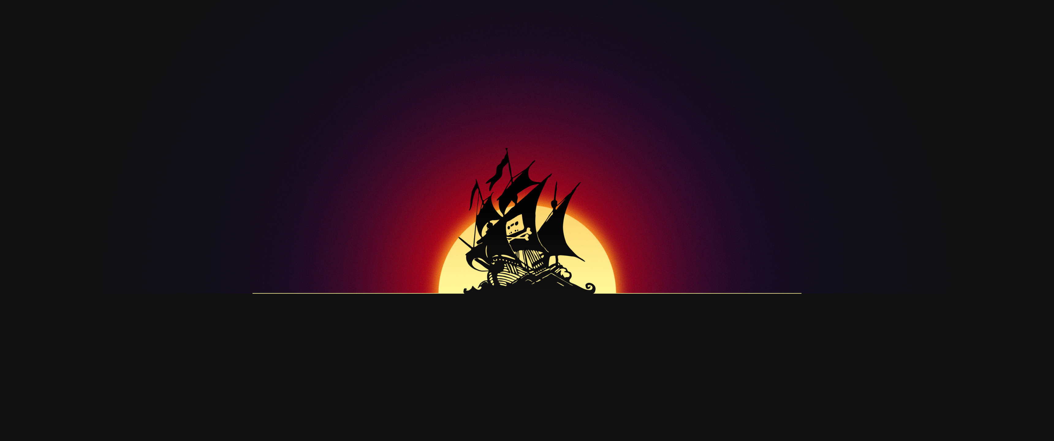 Pirate Ship, silhouette, sunset, 2K Desktop Wallpaper