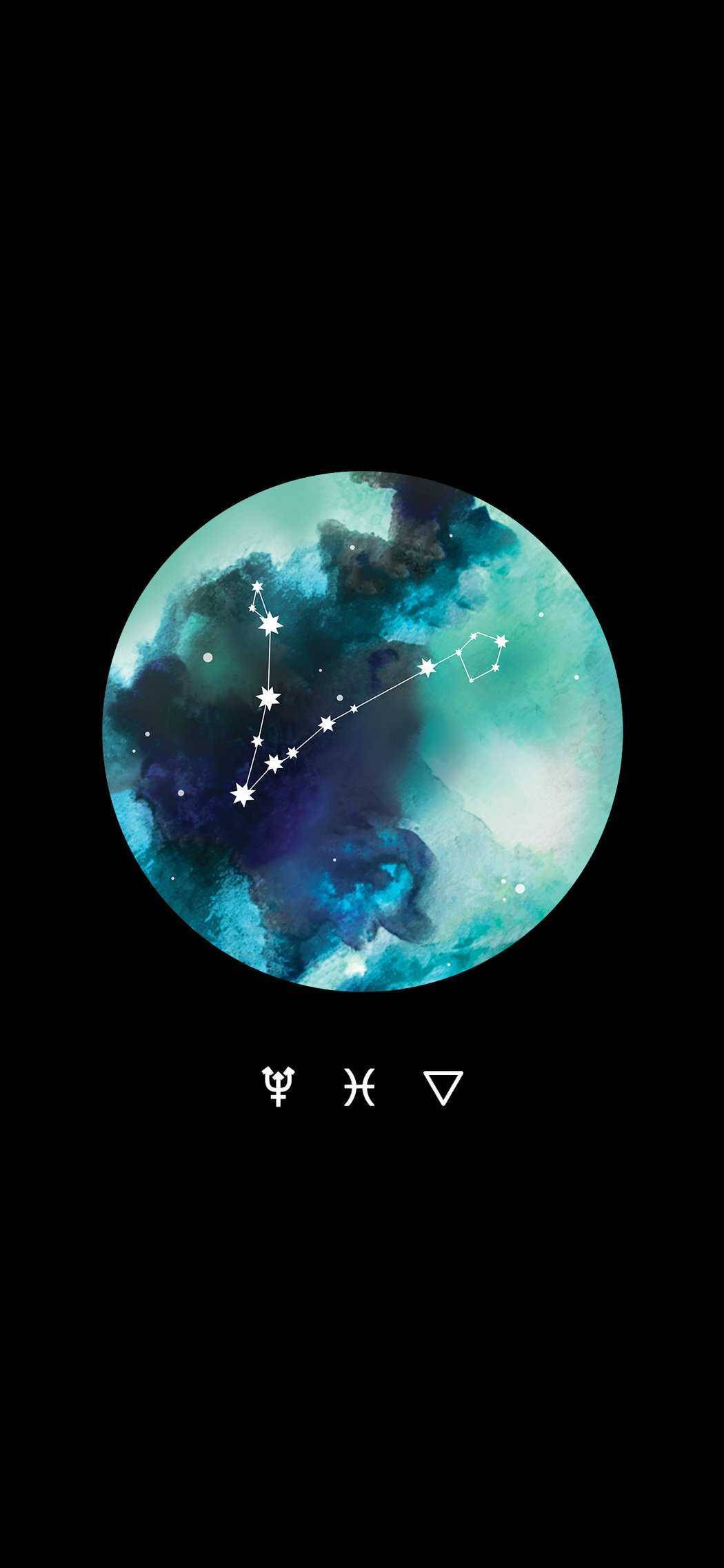 Pisces, Blue Moon, constellation, Full HD Phone Wallpaper