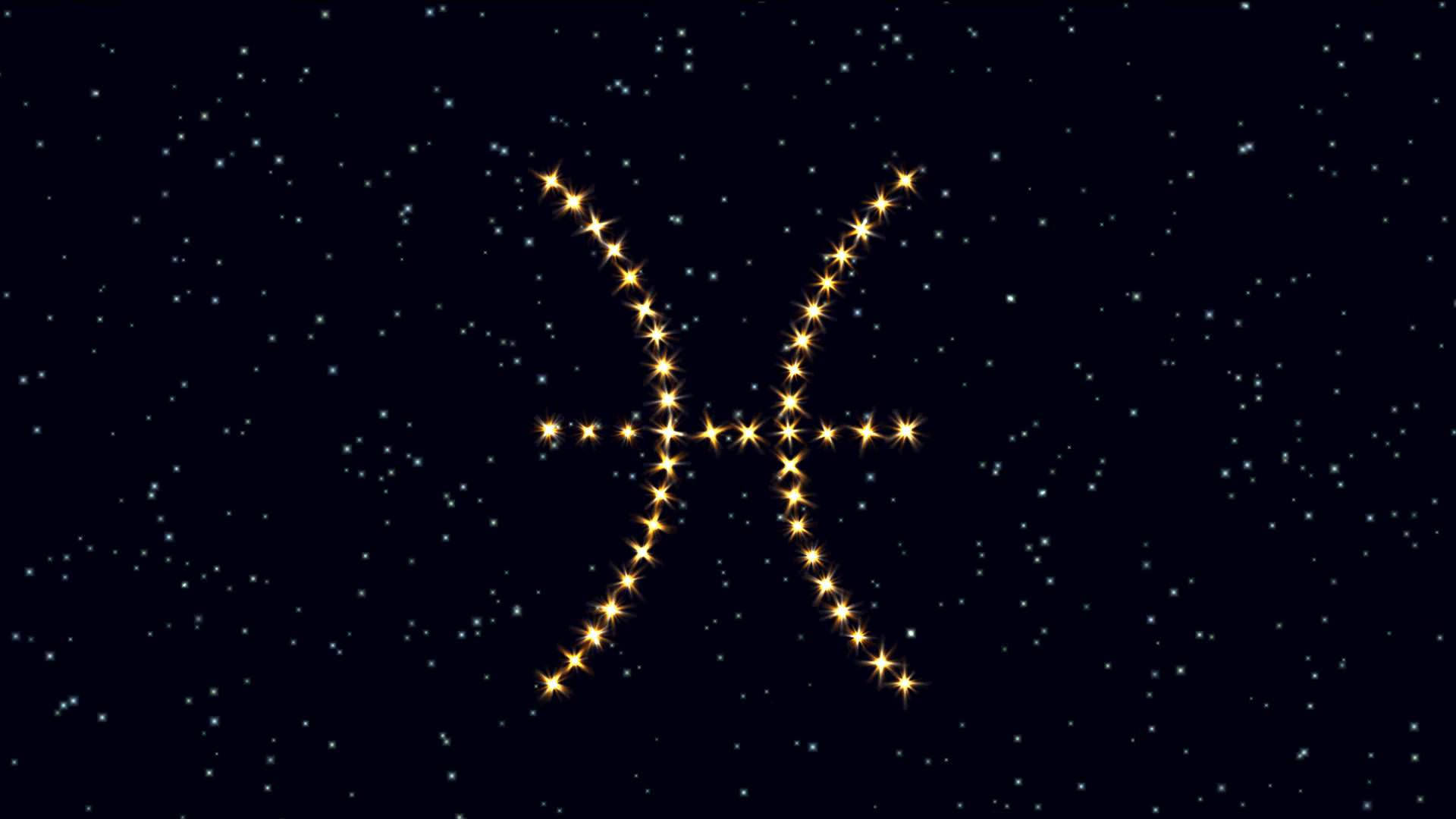 Pisces, golden, constellation, Full HD Desktop Wallpaper
