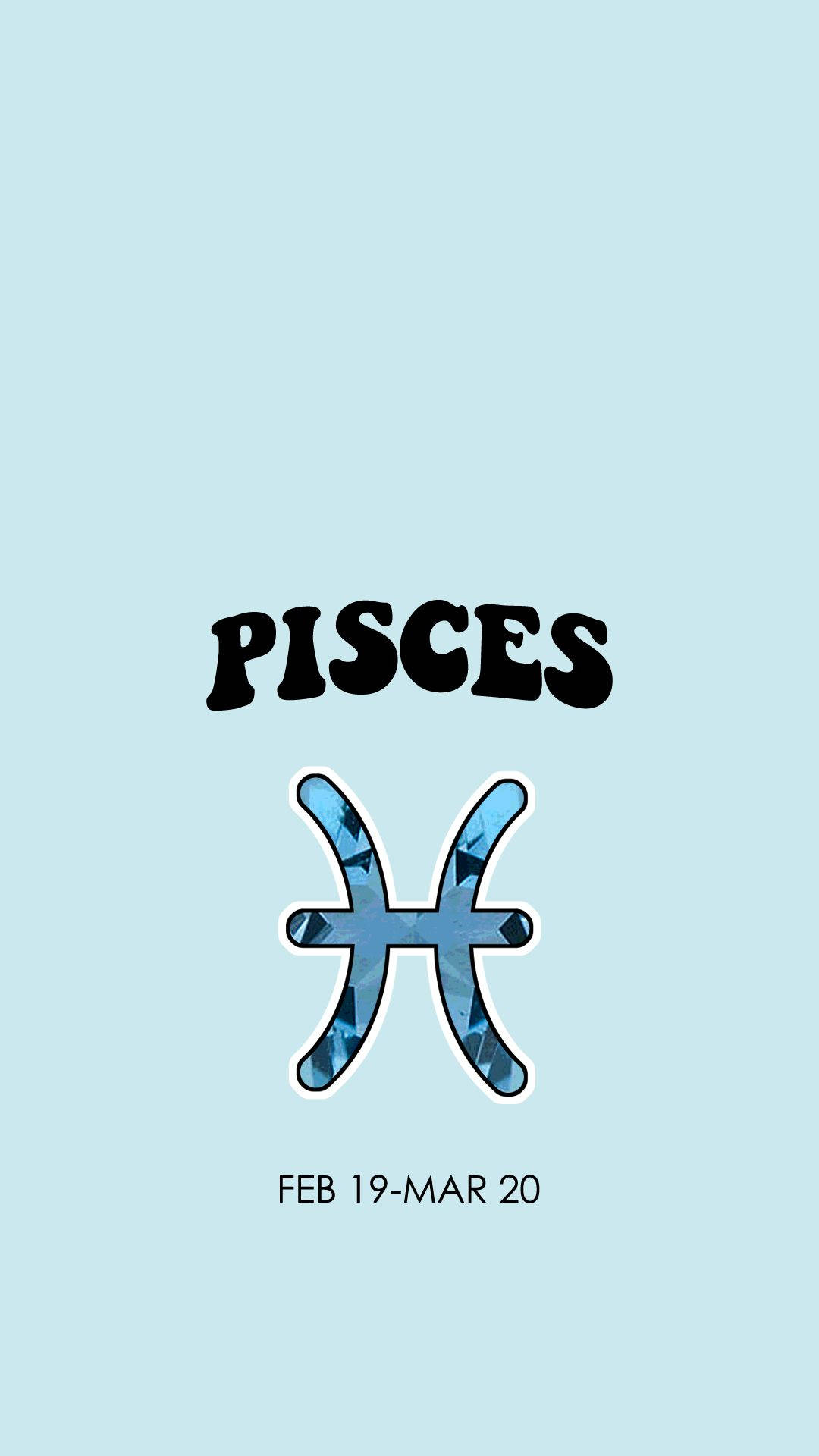 Pisces, sky blue, zodiac symbol, Full HD Phone Wallpaper