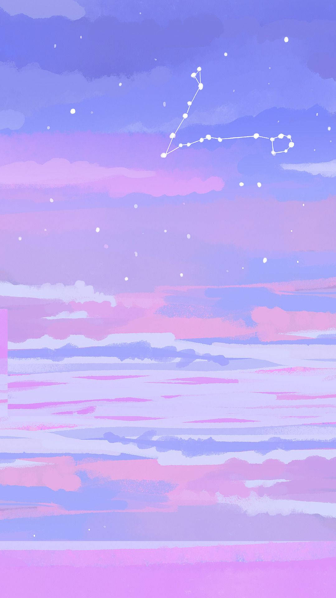 Pisces, pink clouds, pastel sky, Full HD Phone Wallpaper