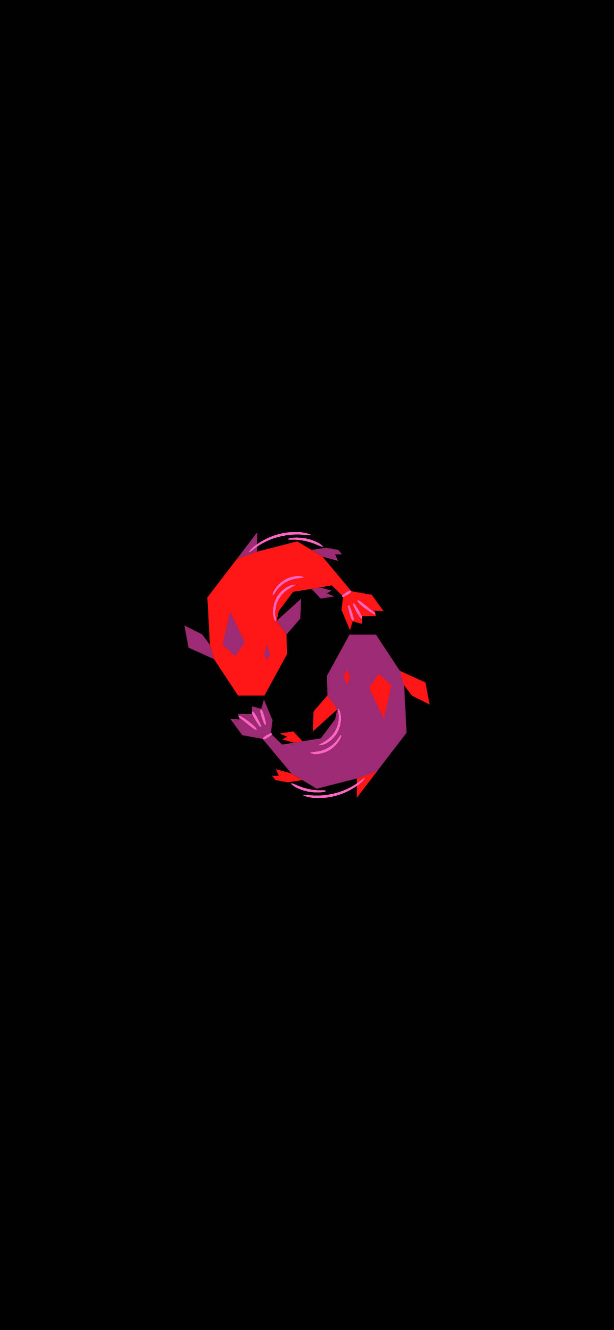 Pisces, koi fish, red, 2K Phone Wallpaper