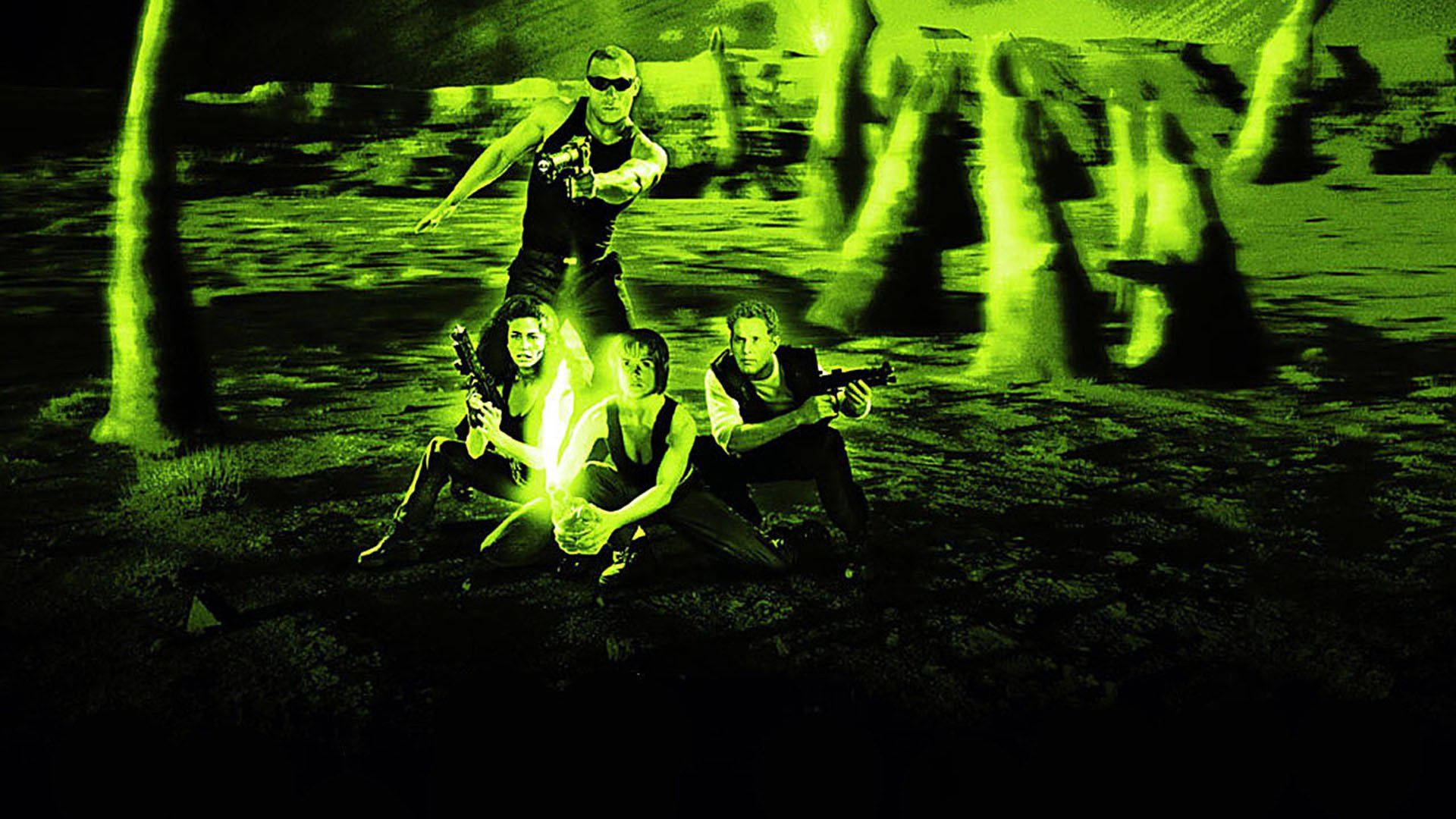 Pitch Black, night vision, glowing green, Full HD Desktop Wallpaper