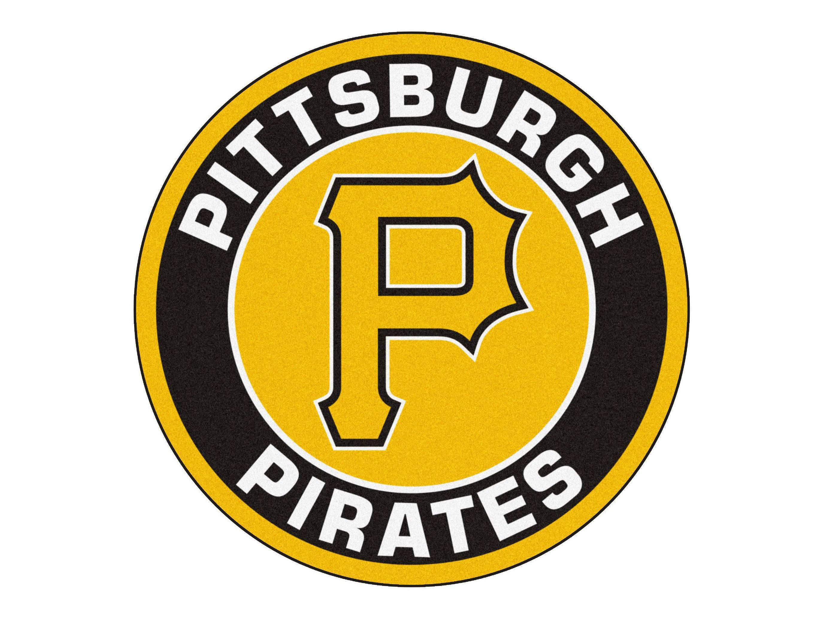 Pittsburgh Pirates, circular logo, bold yellow black and white colors, 2K Desktop Wallpaper