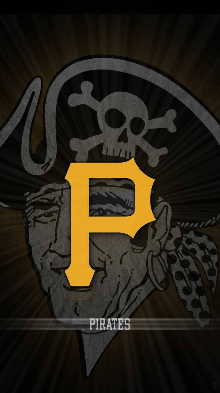 Pittsburgh Pirates, yellow 'P' logo, pirate skull, HD Phone Wallpaper