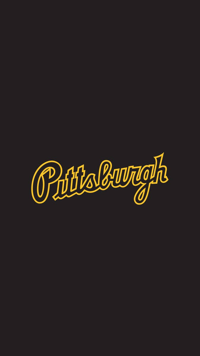 Pittsburgh Pirates, cursive text, bold yellow, SD Phone Wallpaper