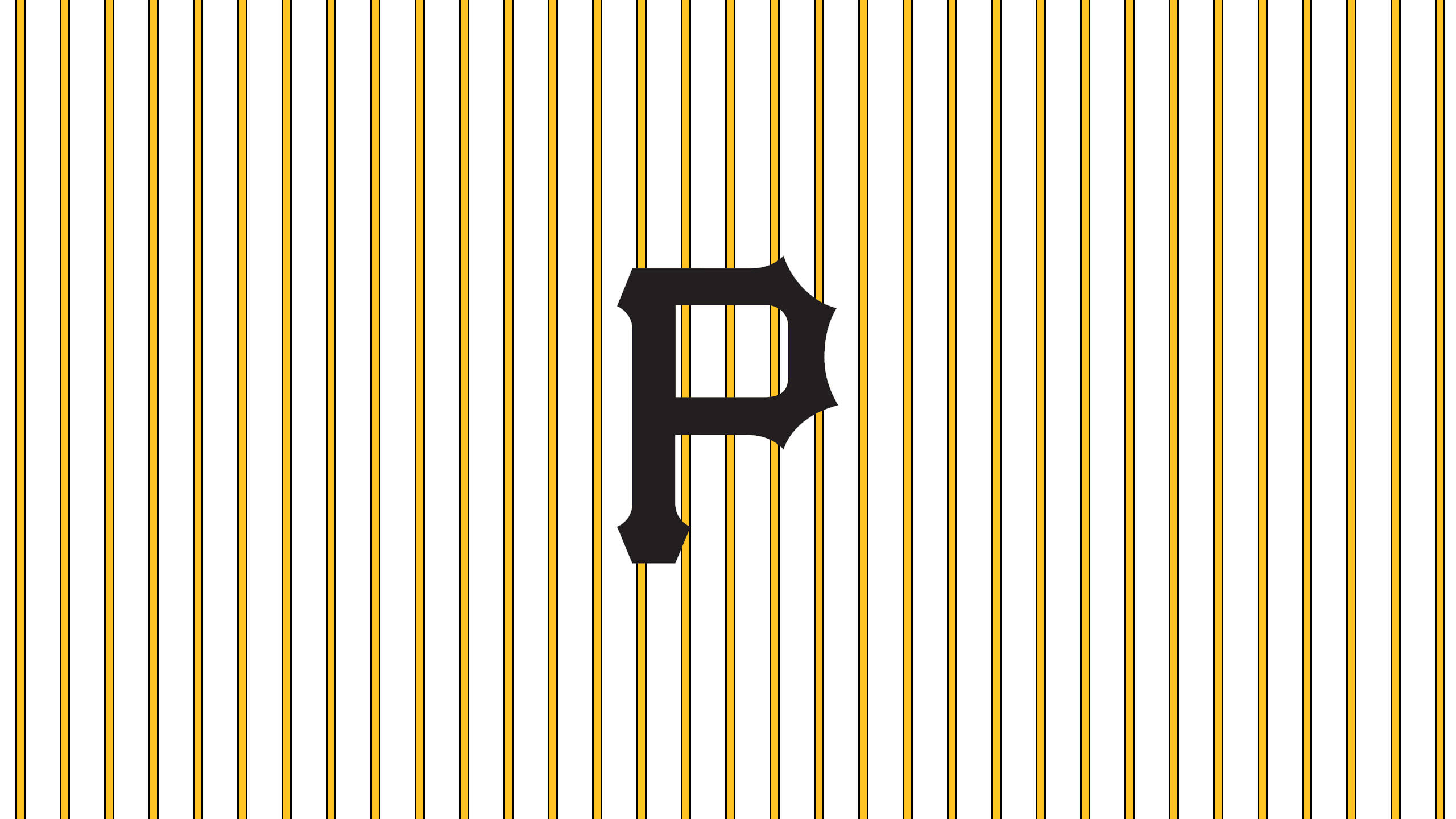 Pittsburgh Pirates, yellow stripes, black letter P, 2K Desktop Wallpaper