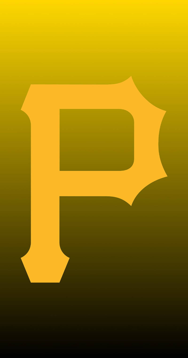 Pittsburgh Pirates, yellow black gradient, golden letter P, HD Phone Wallpaper