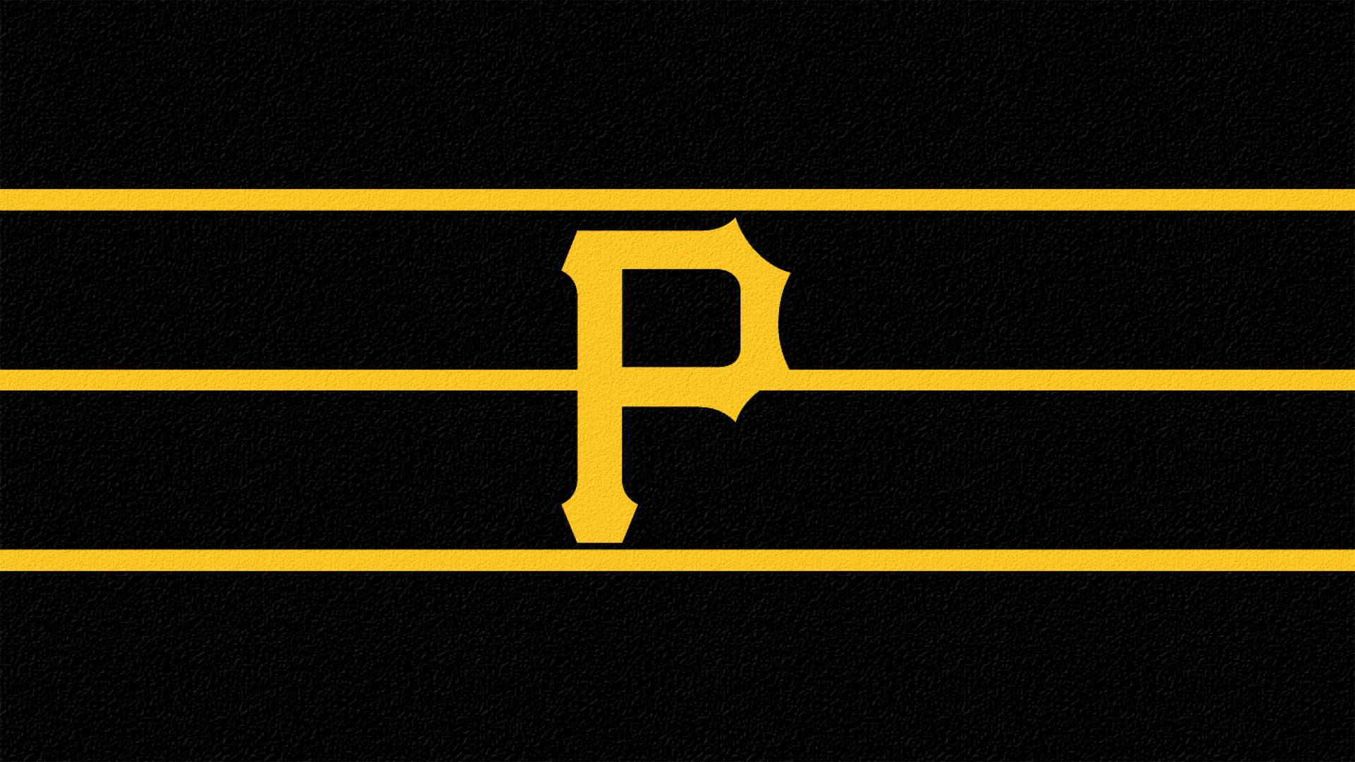 Pittsburgh Pirates, horizontal stripes, yellow 'P' logo, Full HD Desktop Wallpaper