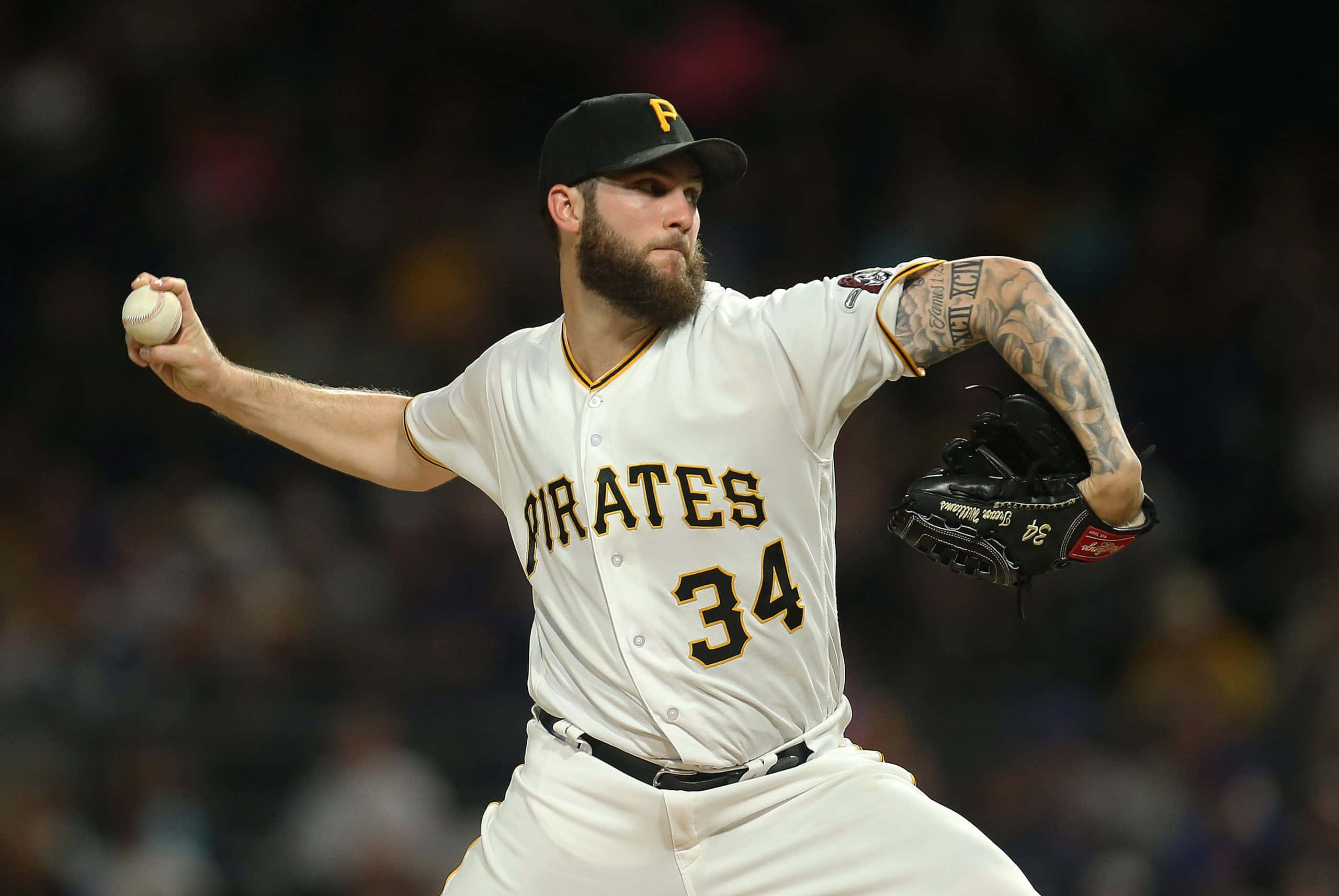 Pittsburgh Pirates, white Pirates jersey, number 34, 2K Desktop Wallpaper