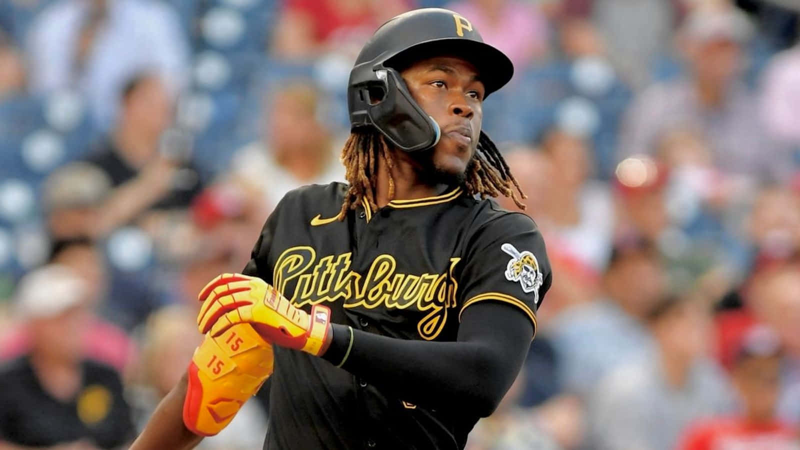 Pittsburgh Pirates, black and gold uniform, stands at bat, HD Desktop Wallpaper